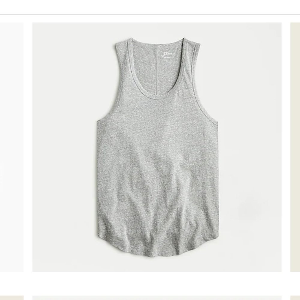 J. Crew Longline layering tank in textured slub cotton, SML